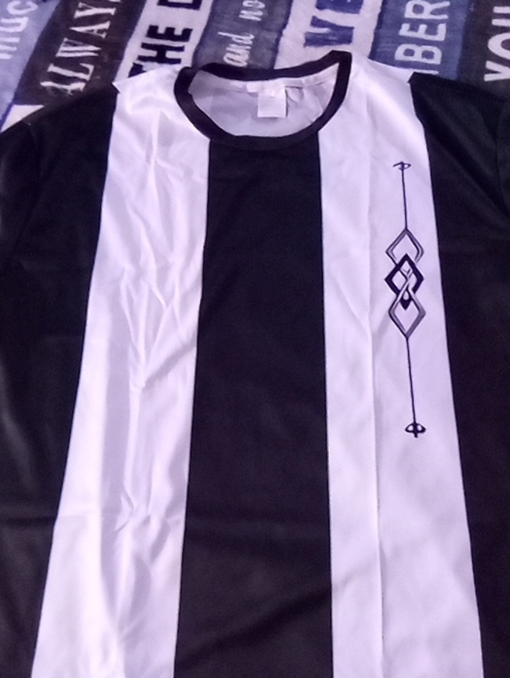 Free People Black and White Vertical Stripe Dress Shirt